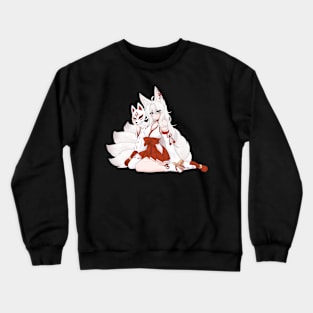 Anime kitsune girl Crewneck Sweatshirt